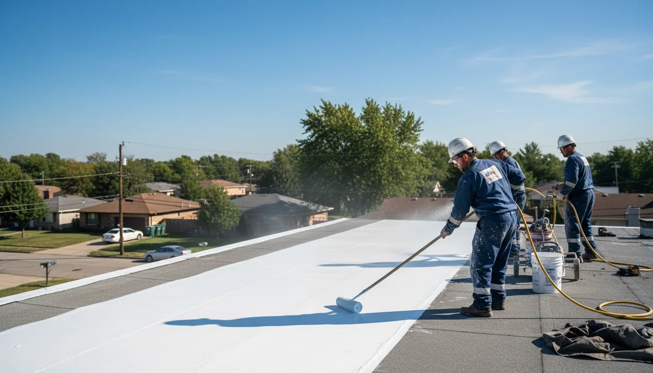 Commercial roof coating in Poneto, IN near me
